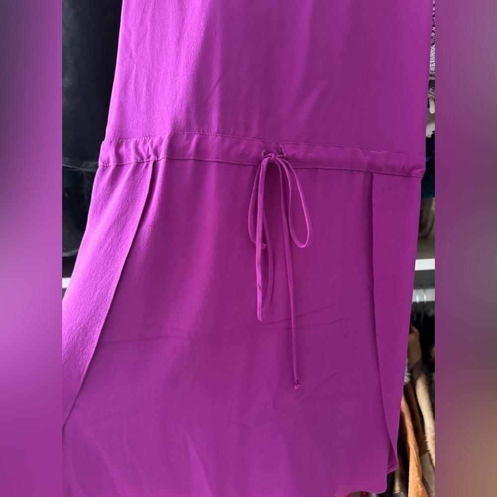 Rory Beca- PURPLE Maurit Silk Sleeveless Drawstring Mini Dress - Picture 8 of 9